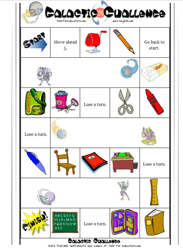 school things board game